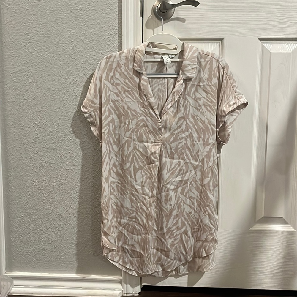 Zebra Silk Top